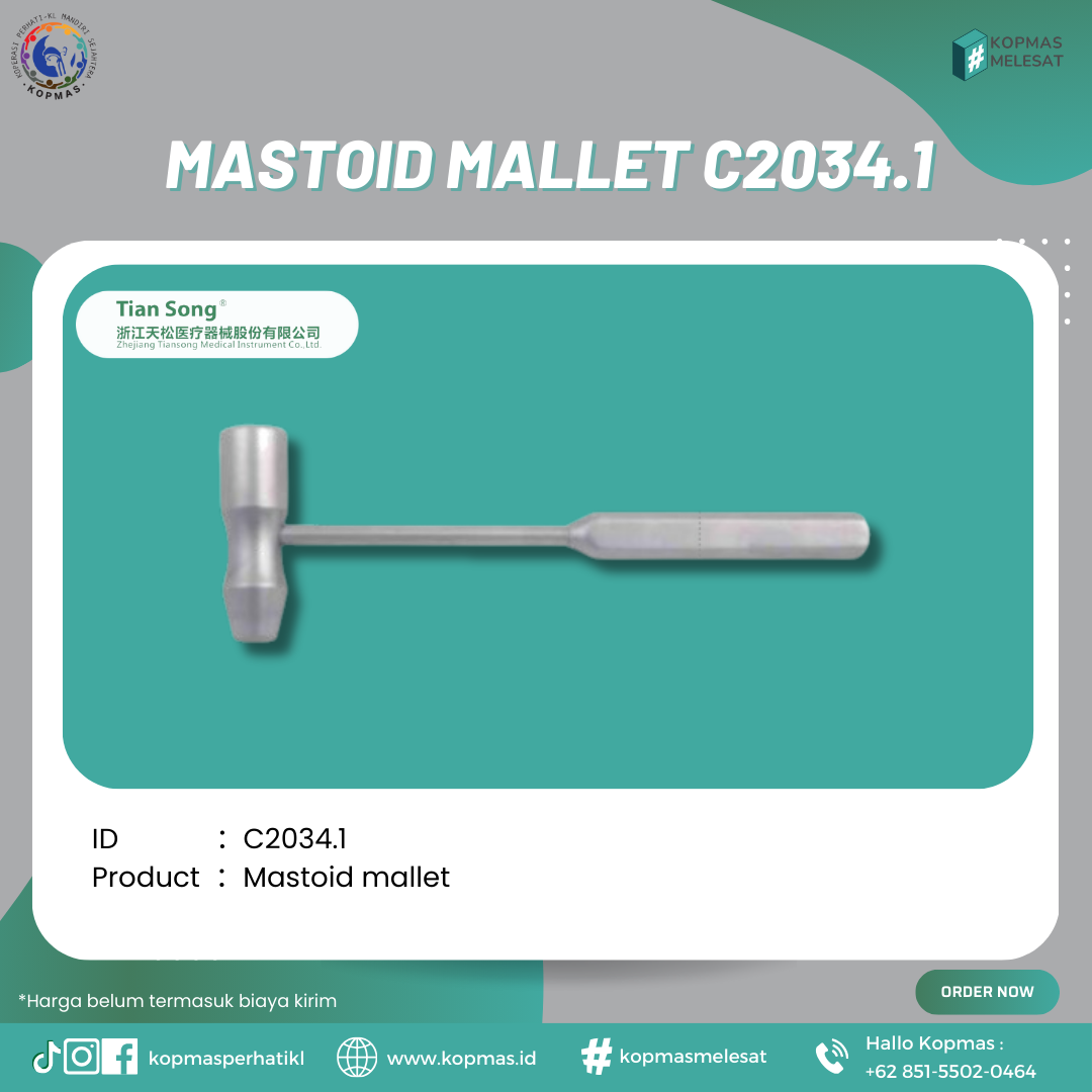 Mastoid mallet C2034.1 - doktertht.id